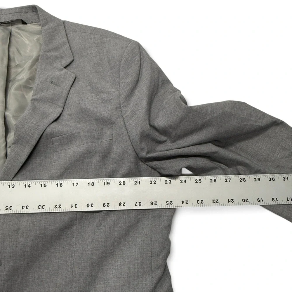 Banana Republic Mens Tailored Fit Suit 46R 38x30 Light Heather Grey 2 Piece Set